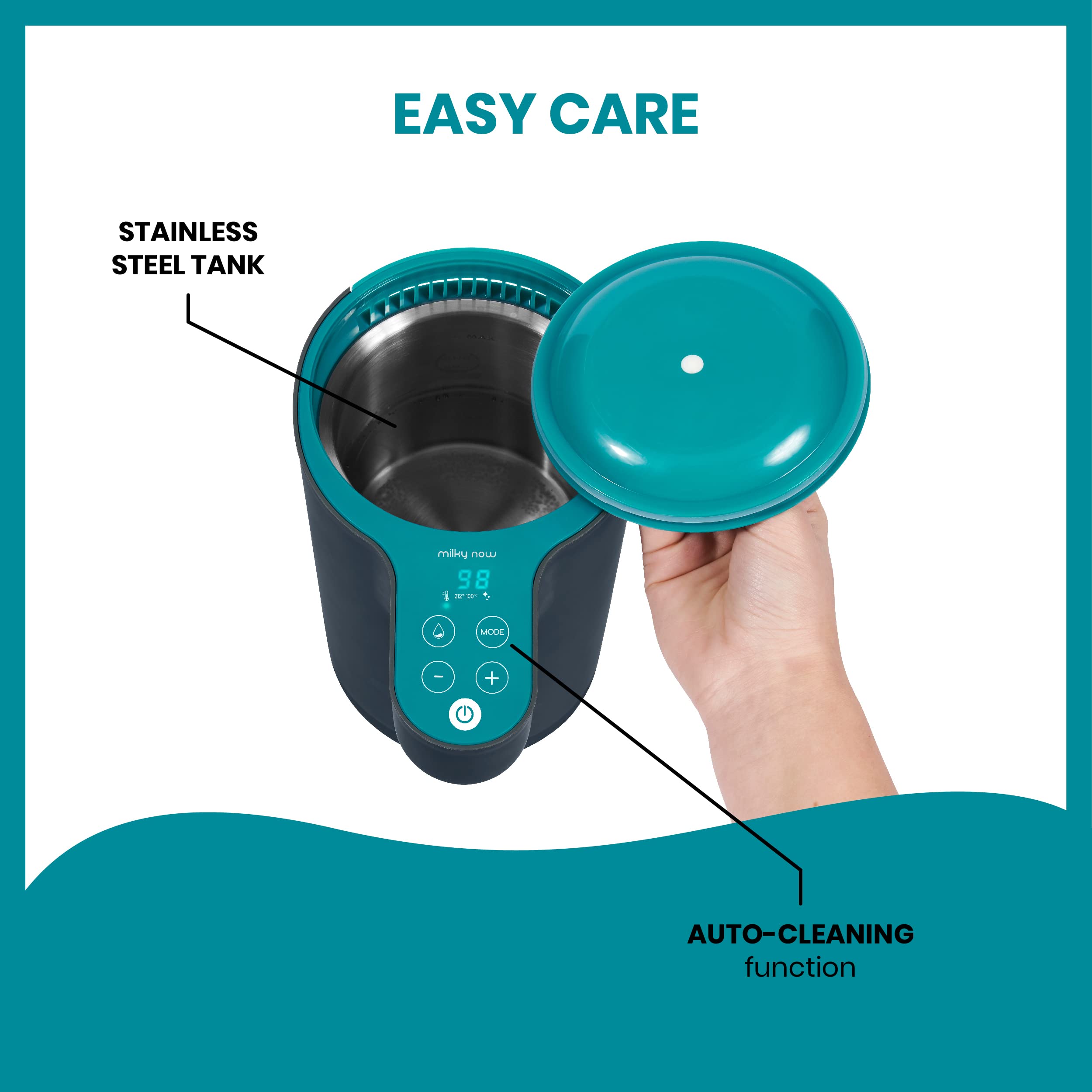 Babymoov Instant Baby Bottle Prep - Automatic Water Warmer & Dispenser for Fast & Easy Baby Formula Bottles (Stainless Steel Tank)