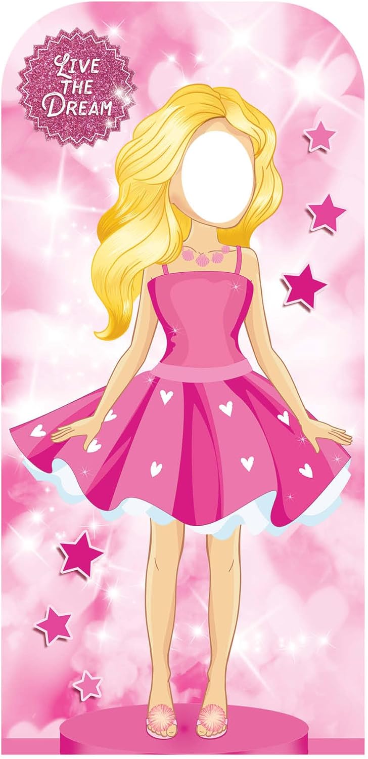 Star Cutouts SC4320 Pink Doll Stand in Cardboard Cutout
