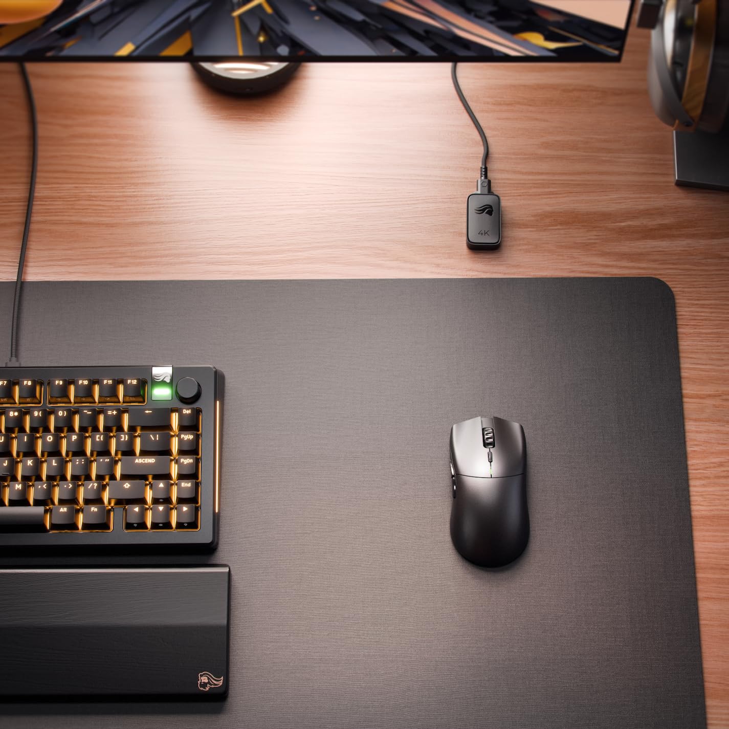 GLORIOUS Gaming Series 2 PRO mysz gamingowa - 55g. częst. odpyt. 8K, czujnik 26K, optyczne przełączniki, mysz e-sportowa dla PC, Ster. palcami/dłonią - Czarna - 2.4 GHz Wireless