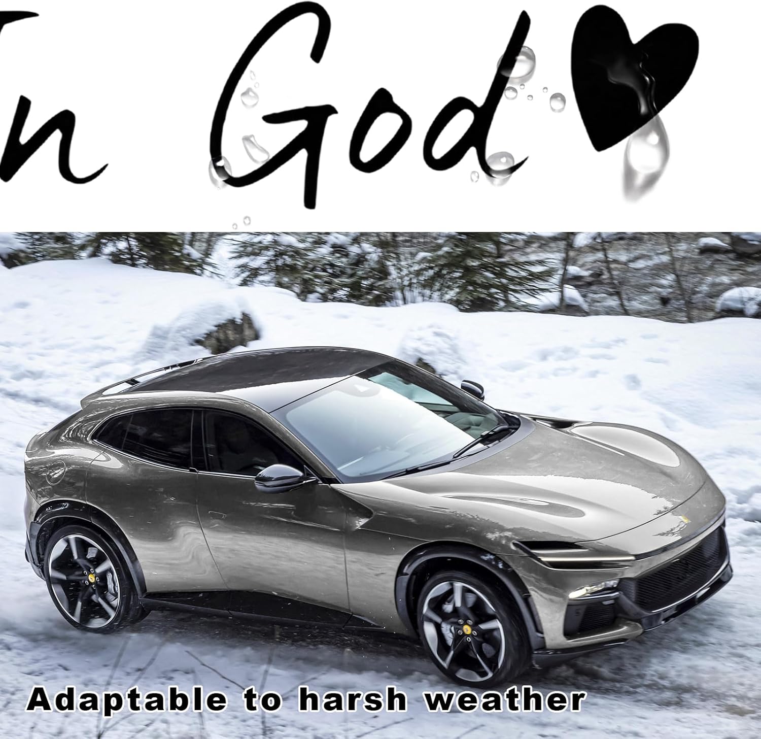 4PCS Trust in God Rearview Mirror Sticker, Christian Car Stickers Self Affirmations Vanity Mirror Decal, Auto Window Vinyl Decals Cute Religious Affirmation Decor for Women (Black) - Image 4