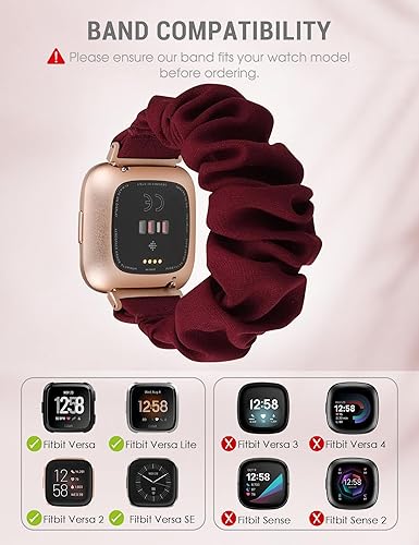 Miniatura 90 de TOYOUTHS - Bandas elásticas para Fitbit Versa/Versa 2/Versa Lite, edición especial para mujeres, niñas, elásticas, de tela, estampadas, de repuesto