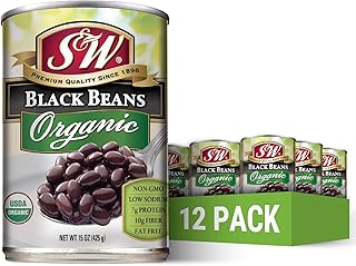 S&W - Organic Black Beans - 15 Oz. Can (Pack Of 12)