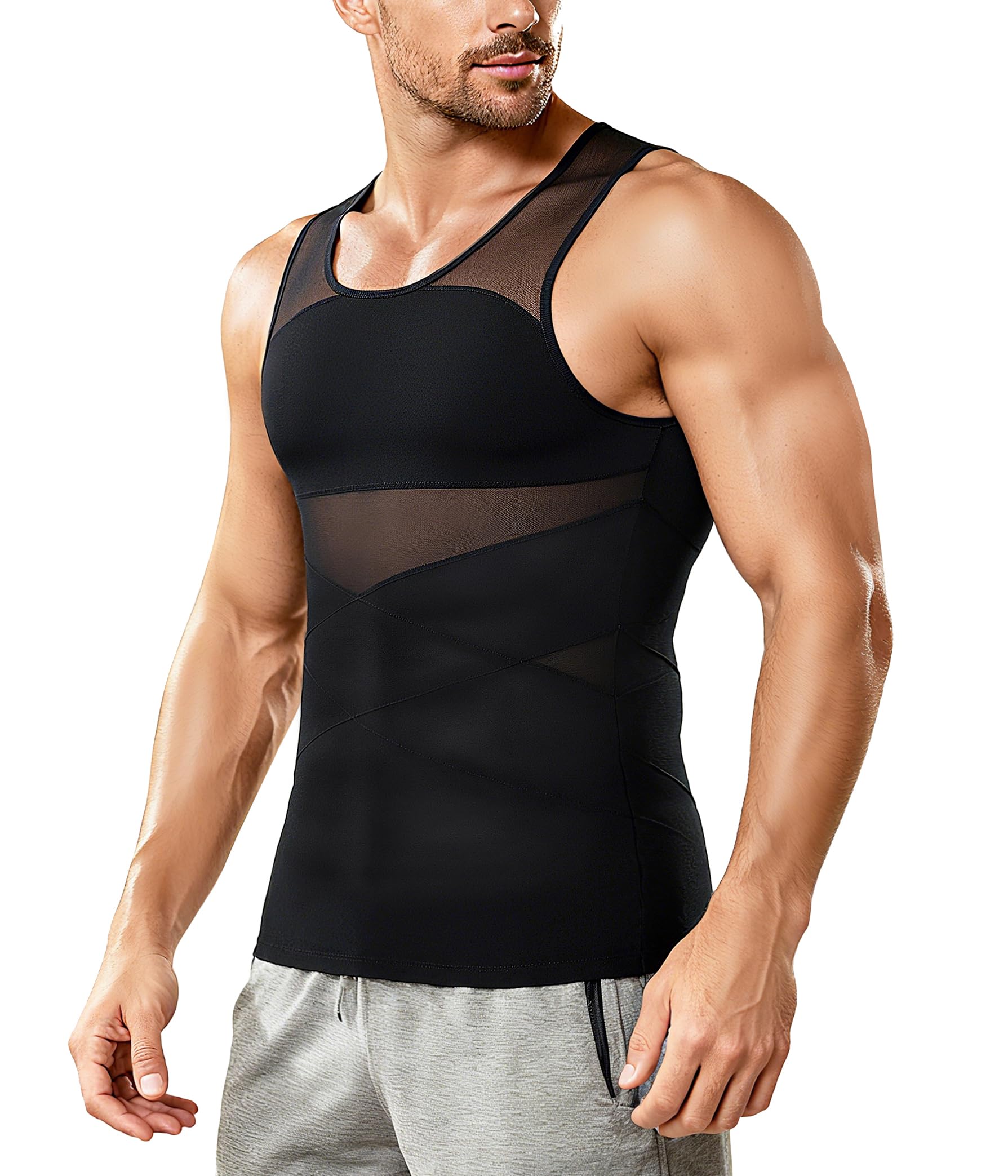 Photo 1 of Nebility Men's Compression Shirt - Black, Large