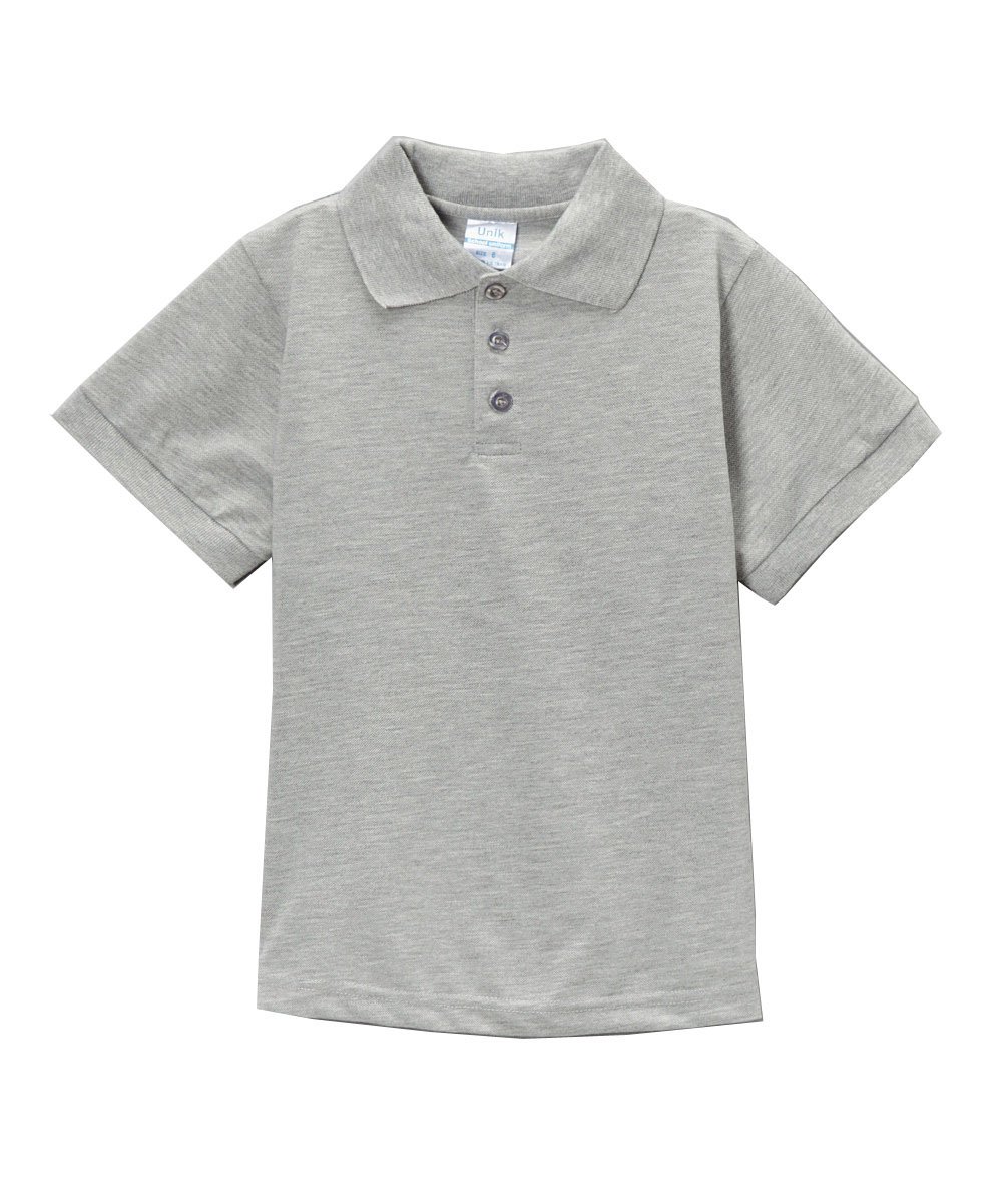 unik Boy's Premium Quality Pique Polo Uniform Shirt Short Sleeve White Sky Blue Navy Hunter Green Burgundy Black Red