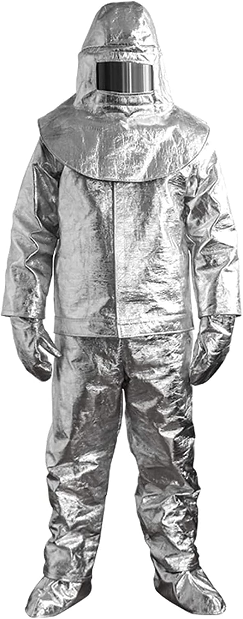 Traje Aislamiento Resistente Al Calor Traje Resistente Calor Traje Ropa Ignífugo Papel Aluminio Mina Carbón, Pozo Petróleo, Mina, Planta Química,1000°-170-180cm