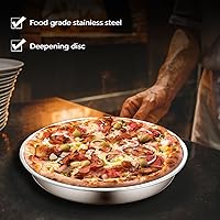 Vista 3 de Bandeja de goteo profunda de 12 pulgadas, bandeja para pizza de acero inoxidable para Kamado Joe, bandeja para asar de gran tamaño para huevos