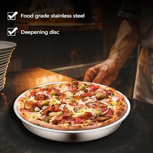 Miniatura 3 de Bandeja de goteo de 12 pulgadas de profundidad, sartén de pizza de acero inoxidable para Kamado Joe, asador para huevos verdes de gran tamaño,