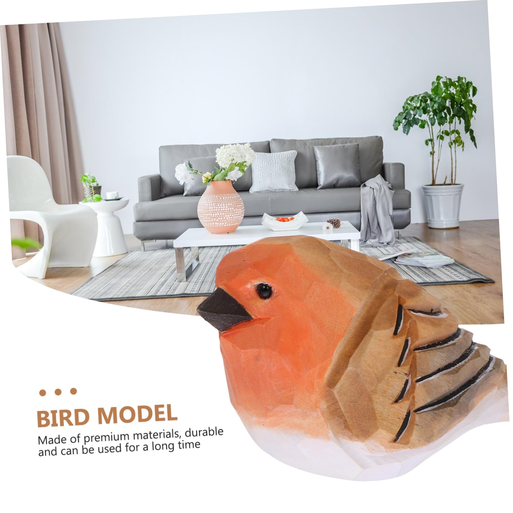 Cabilock 5 Pcs Ornements d'oiseaux Parure D'Oiseau Parure D'Oiseau en Bois Décor D'Oiseau De Bureau Décoration De Bureau Bel Ornement D'Oiseau Ornement D'Oiseau en Bois Enfants