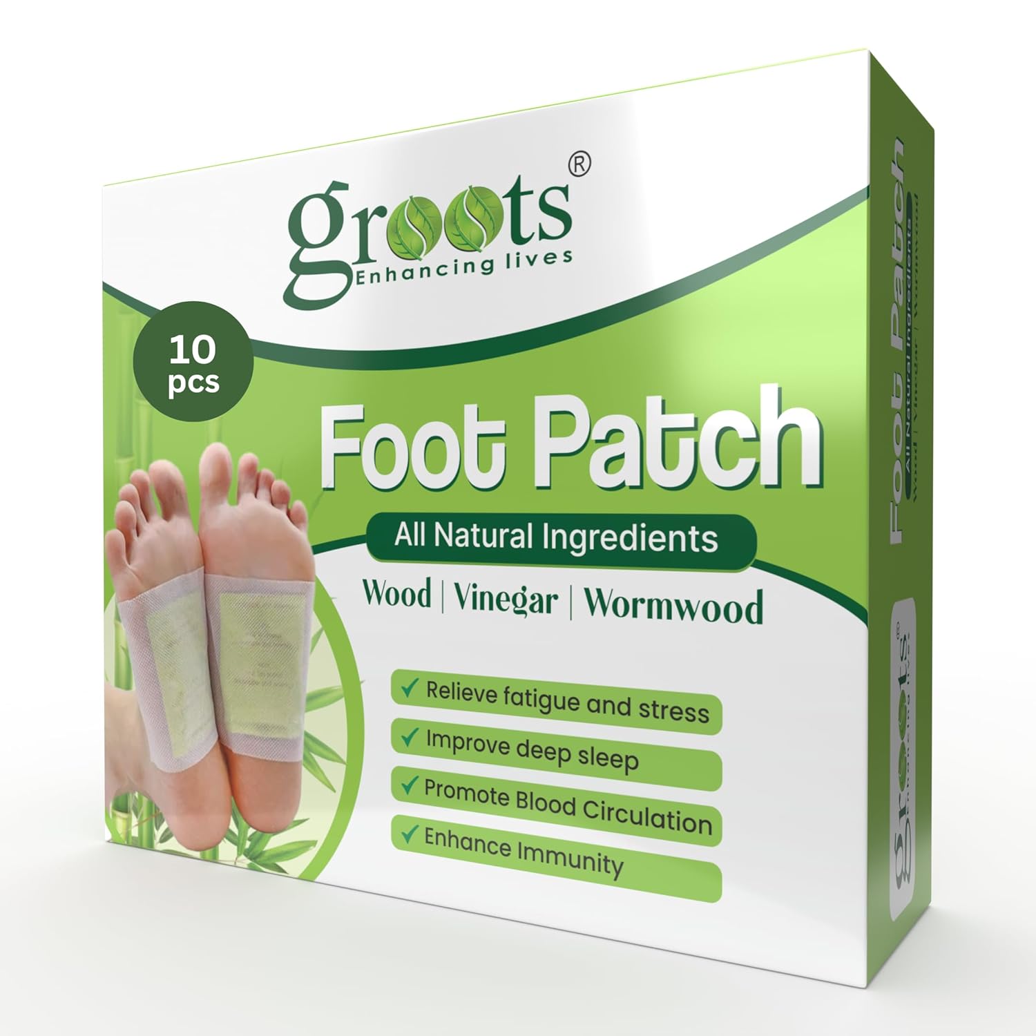 GROOTS Premium Detox Foot Patches, Toxin Remover cleansing Foot Pads, Pain Relief,Weight Loss Sleep Patch for Detoxification, For Men & Women (1 BOXES = 10 Patches) (Pack Of 2) GROOTS Premium Detox Foot Patches, Toxin Remover cleansing Foot Pads, Pain Relief,Weight Loss Sleep Patch for Detoxification, For Men & Women (1 BOXES = 10 Patches) (Pack Of 2)