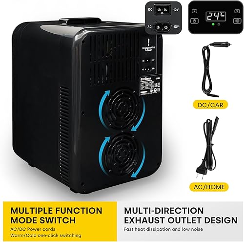 Miniatura 3 de Enventor 10L Mini Refrigerator Skincare Fridge, AC 120V DC 12V Mini Portable Thermoelectric Cooler and Warmer Refrigerators with LCD Temperature