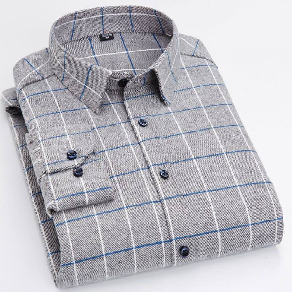 Camicia In Cotone A Maniche Lunghe Da Uomo,Camicia Casual Da Uomo A Maniche Lunghe, Camicia A Quadri In Cotone Flanella Da Uomo Manica Lunga Morbida E Confortevole Camicia A Quadri Da Lavoro Casual