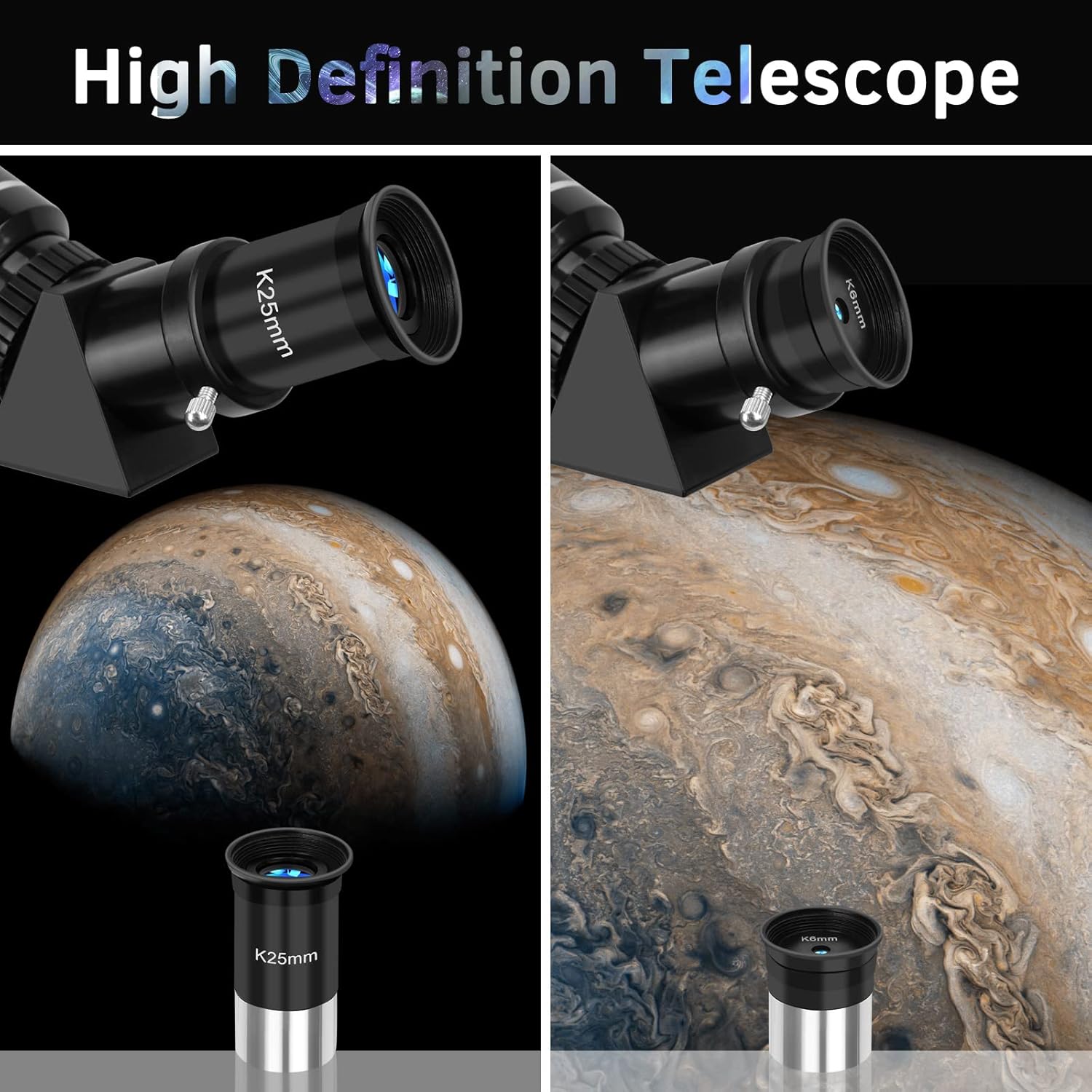 Telescopio Astronomico per Bambini Principianti, 400/70mm ad Alto Ingrandimento Hd, Doppio Uso, Portatile e Dotato Di Treppiede, Adattatore Per Smartphone Refrattori Maxlapter - Immagine 4