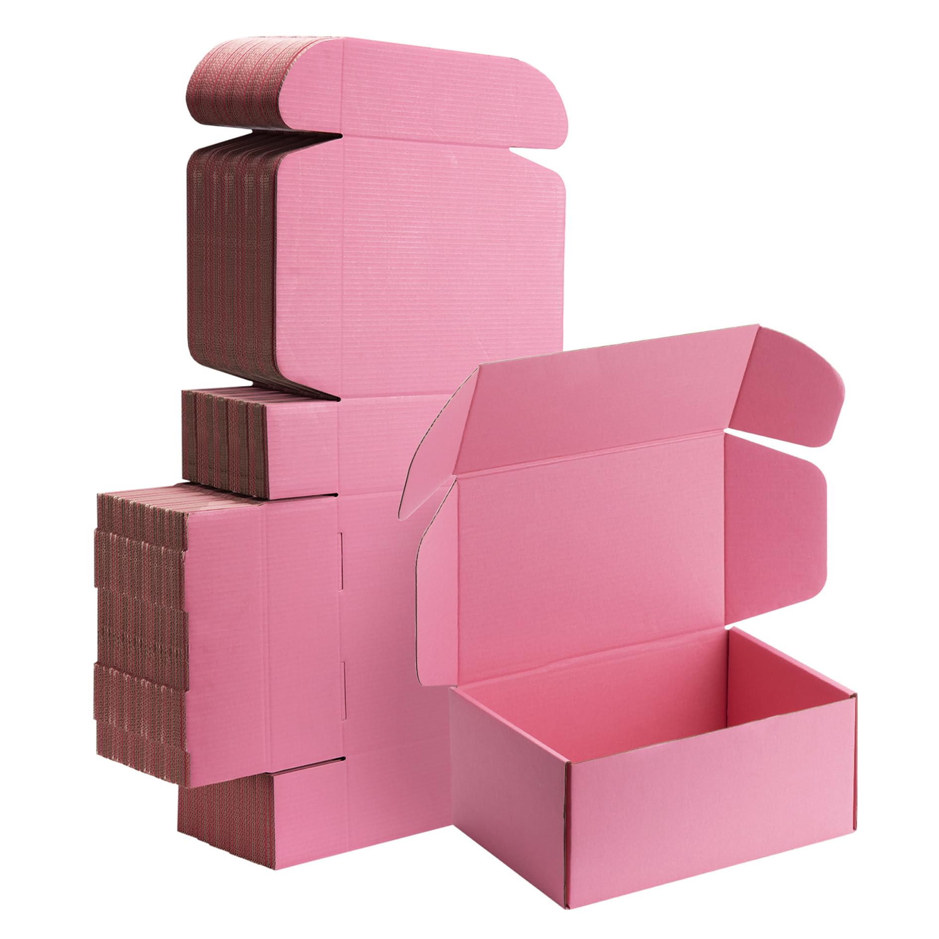 Yidomto 9x6x4 Pink Small Shipping Boxes - 25 Pack Corrugated Cardboard Mailer Boxes for Packaging, Mailing, Gift Giving | Sturdy, Recyclable, Perfect