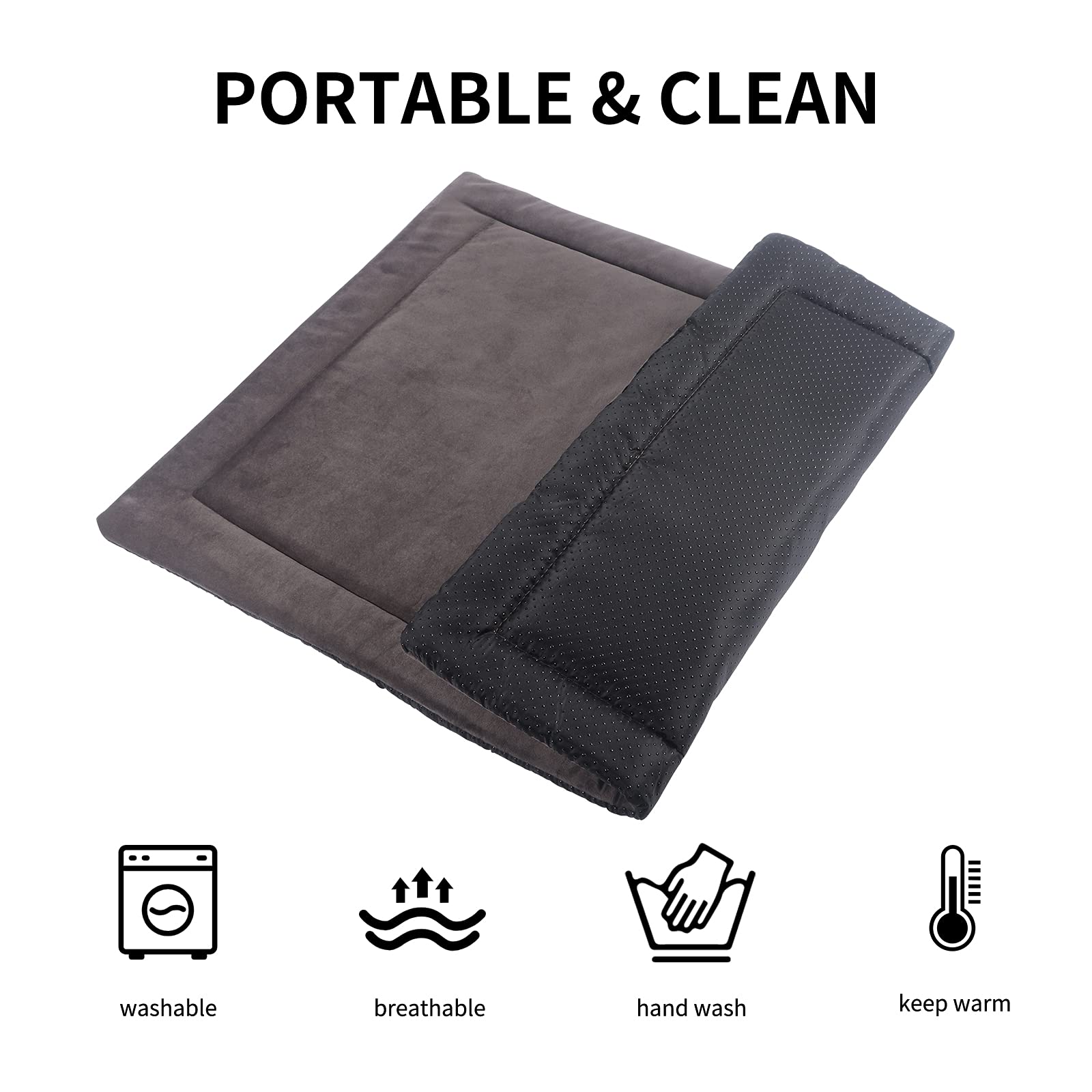IEUUMLER Lettini per cani, Materassino per animali domestici, Letto di Cane/Gatto divano con cuscino morbido, cuccia per animali domestici antiscivolo FC004 (102 * 69cm, Light Brown)