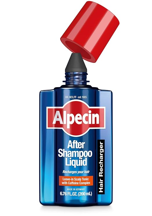 Alpecin C1 Caffeine Shampoo 3-Pack + After Shampoo Liquid Bundle