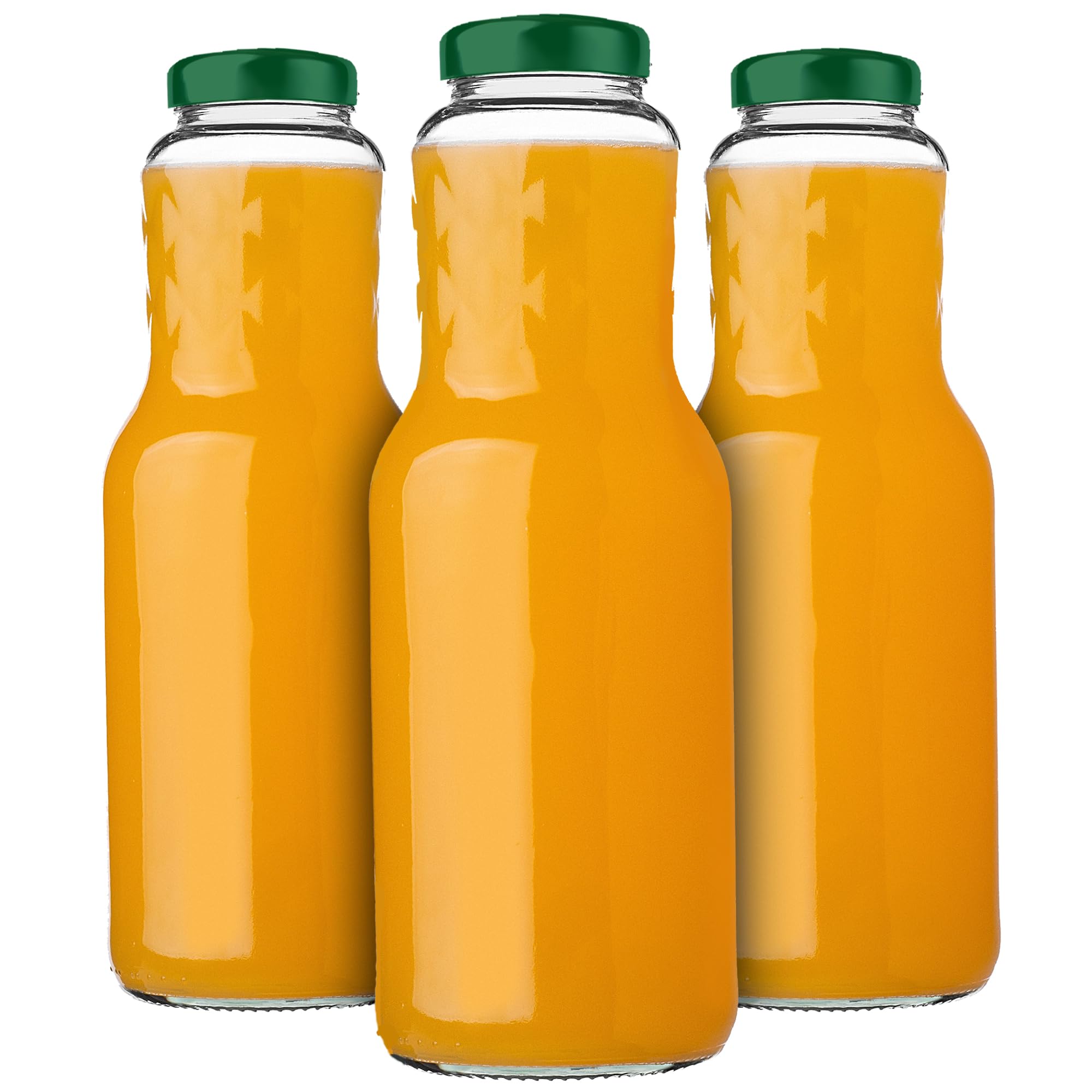 KADAX – Lot De 20 Bouteilles En Verre De 1L, Col Large, Avec Bouchon à Vis De 53 Mm – Parfaites Pour Jus, Smoothies Et Conserves - 13