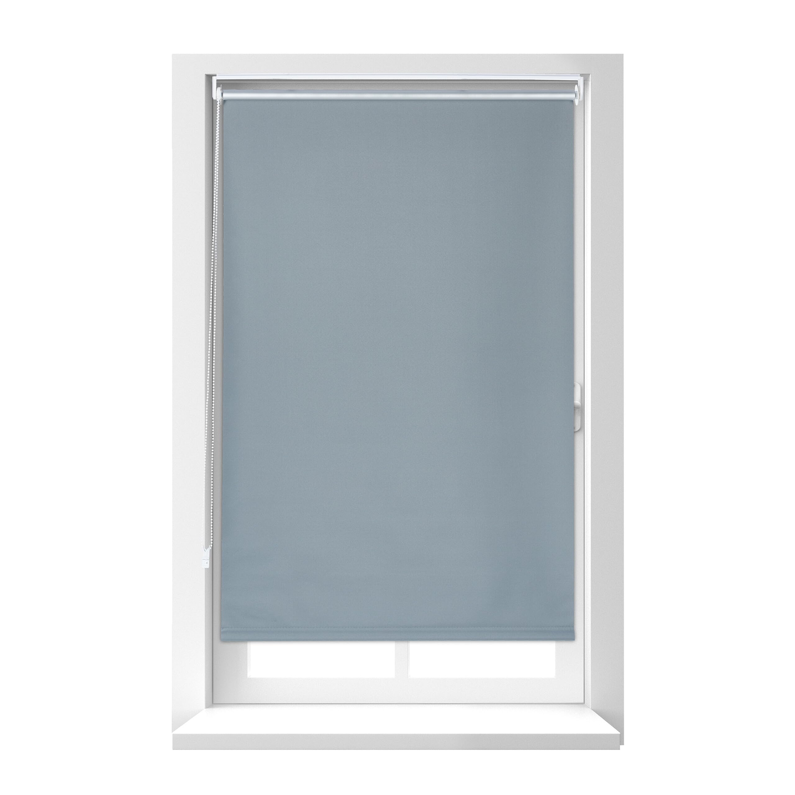 Relaxdays Tenda a Rullo per Interni Termica, Tendina Oscurante e Isolante, Catenella, 80x160cm, Tessuto L: 76 cm, Grigio