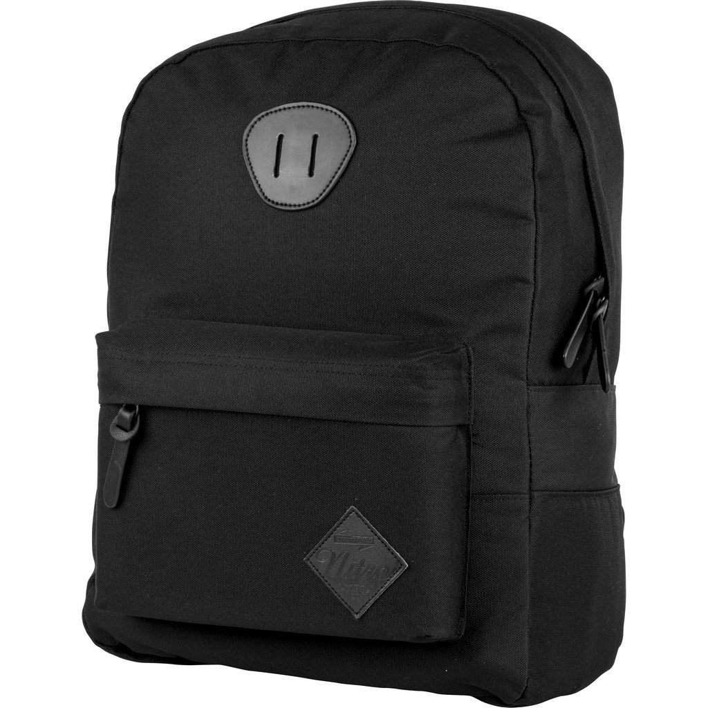 Urban Classic Old School Daypack mit gepolstertem Laptopfach, urbaner Streetpack im Retro-Look, Alltagsrucksack, Schulrucksack, Schoolbag, True Black, 20 L, 420 gr