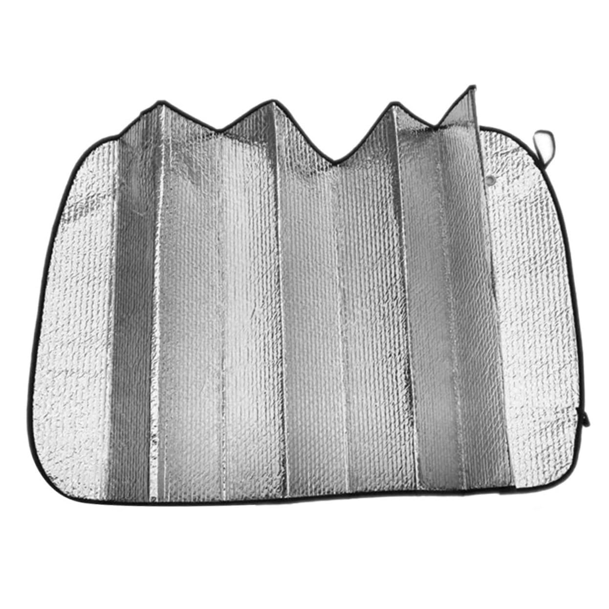 Wakauto Foldable Car Windshield Sun Shade - 140x70cm Reflective Silver Front Window Sunshade