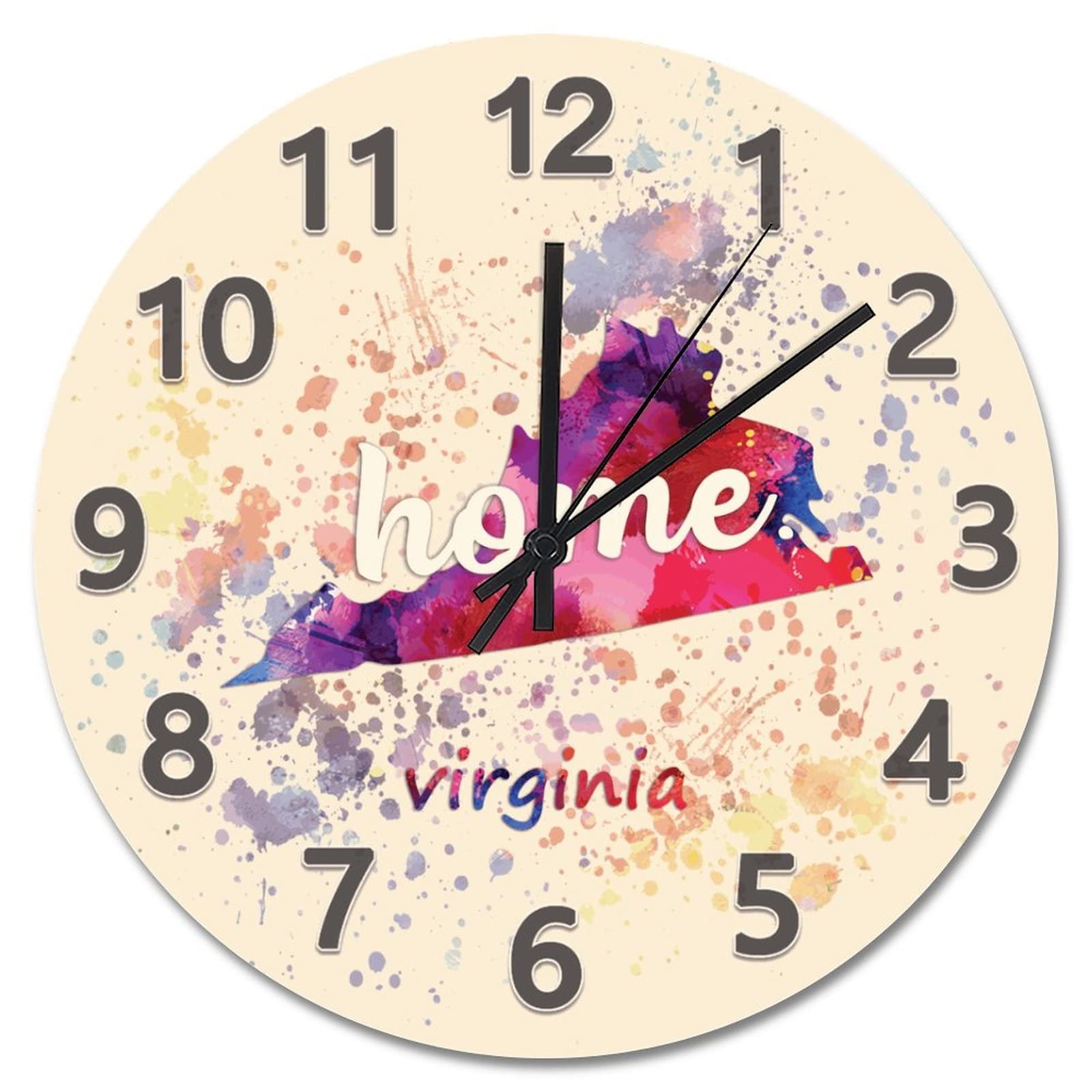 Horloge murale en bois sans tic-tac pour chambre et salon moderne
