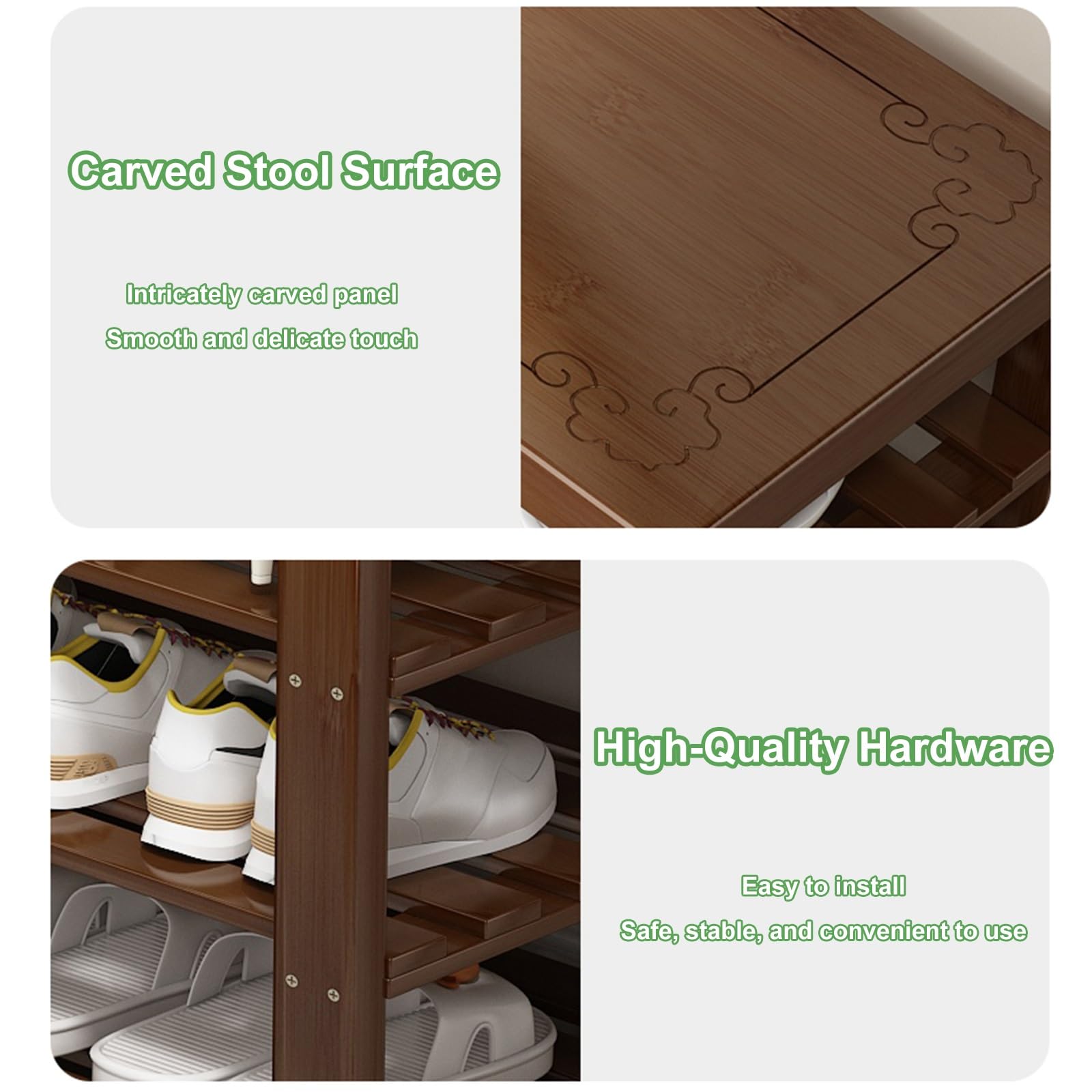 Drewniany stojak na buty ławka organizer na buty stylowa ławka na buty do przedpokoju przedpokoju salonu (70 x 26,5 x 41,5 cm)