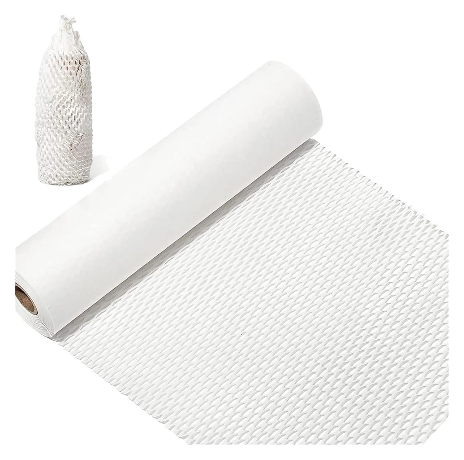 Honeycomb Packing Paper Roll, Honeycomb Kraft Paper Roll Multicolor Cushioning Wrap(White 50cmx5m)