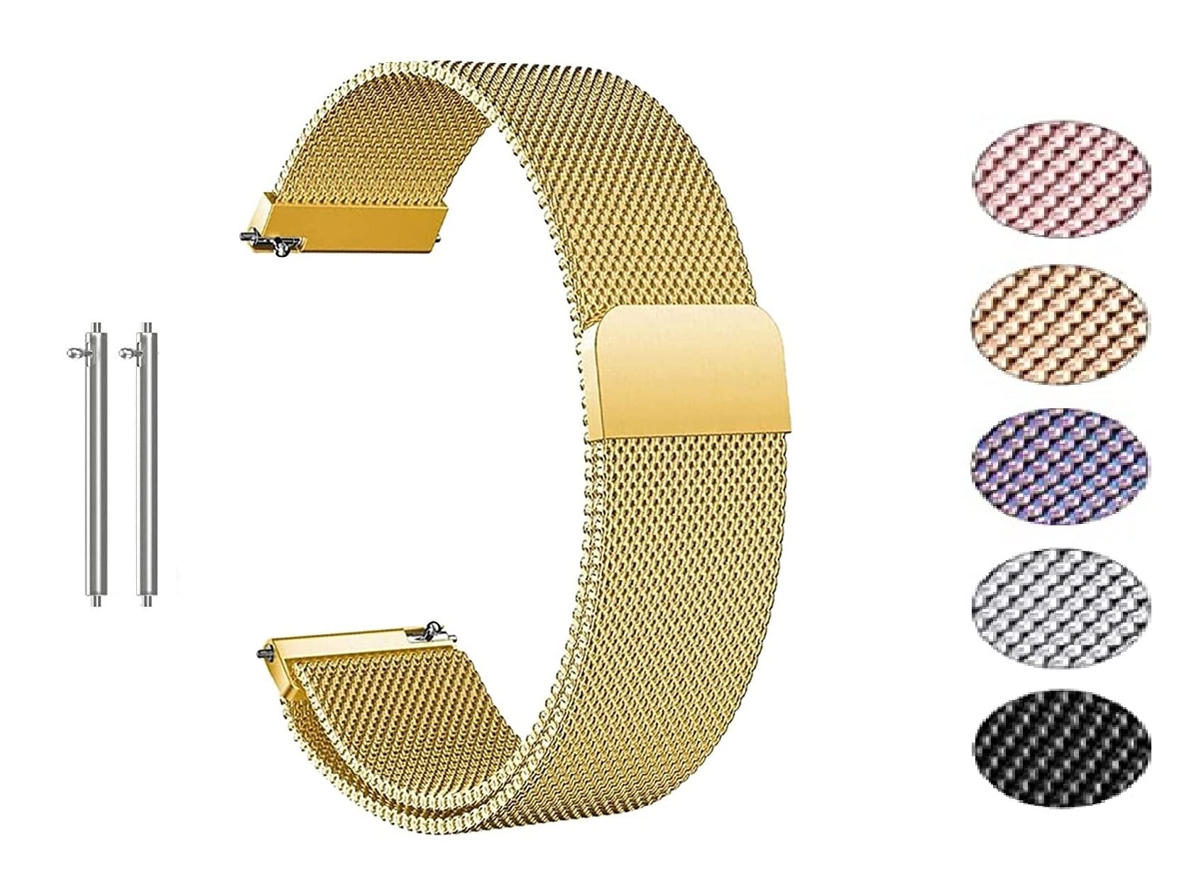 PEFKO PSS72 20MM Milanese Magnet Watch Strap Compatible with Amazfit GTS 2 Mini , Amazfit Bip/ Bip U/ Pro/ Lite, Bip S , Amazfit GTS/ 2/ 2e/ GTR , Samsung Galaxy Watch 4/ Watch 5【 👉 Only Strap for Apple iWatch ⌚ Watch NOT Included 】 (20MM, G (B0BM2J49PK) Amazon Price History, Amazon Price Tracker