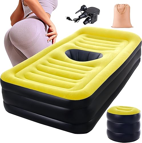 BBL Bed After Surgery for Sleeping with Hole, Inflatable New Upgraded BBL Bed with Hole, Brazilian Butt Lift Surgery Recovery Mattress with Bag &