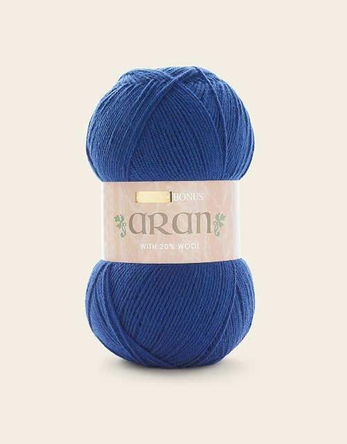 Hayfield Bonus Aran with Wool, Bluebird (674), 400g by Sirdar Blue