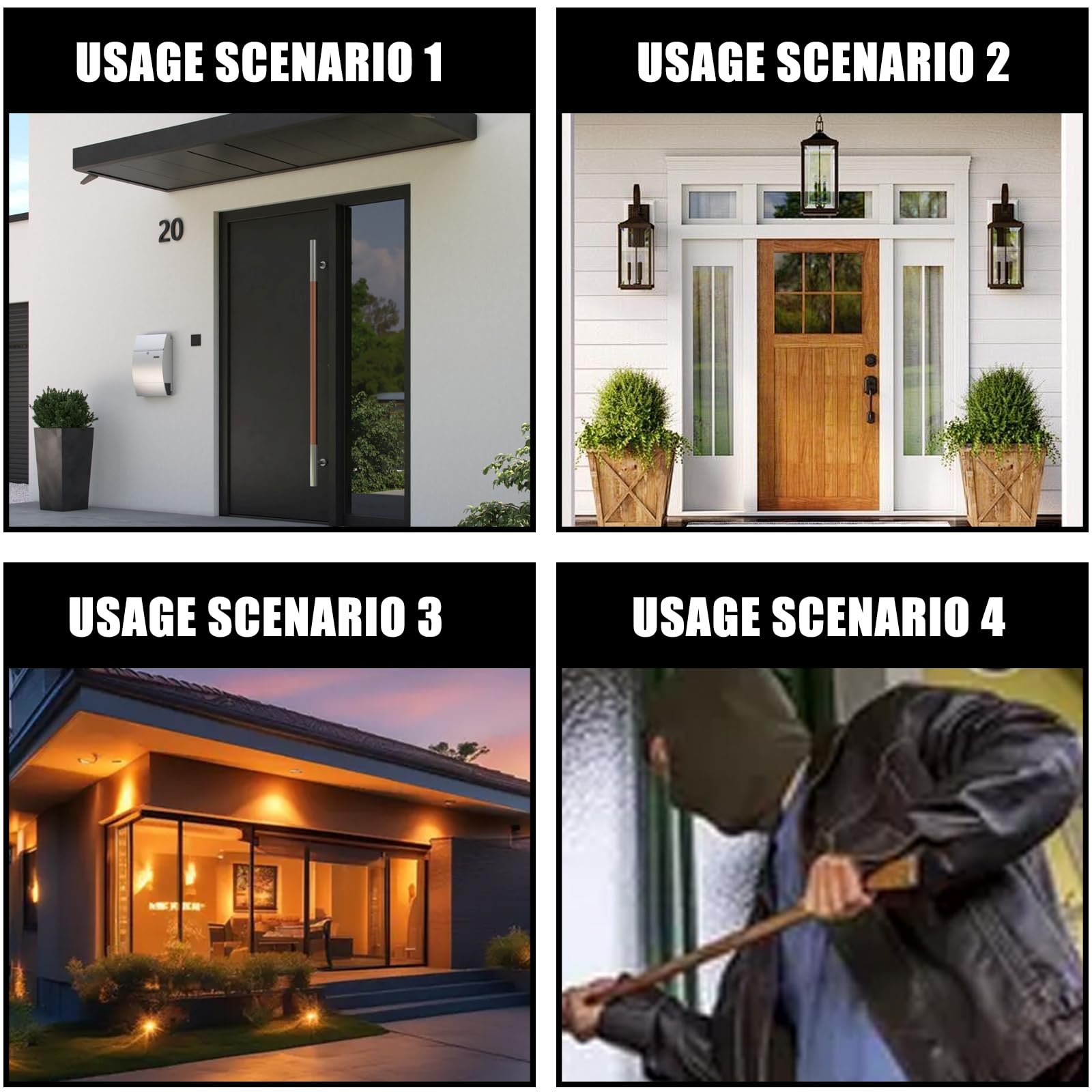PORFOYO Lot de 2 caméras factices extérieures avec lumière, fausse caméra de surveillance solaire, rotative à 360°, avec télécommande, fausse caméra de sécurité CCTV pour extérieur
