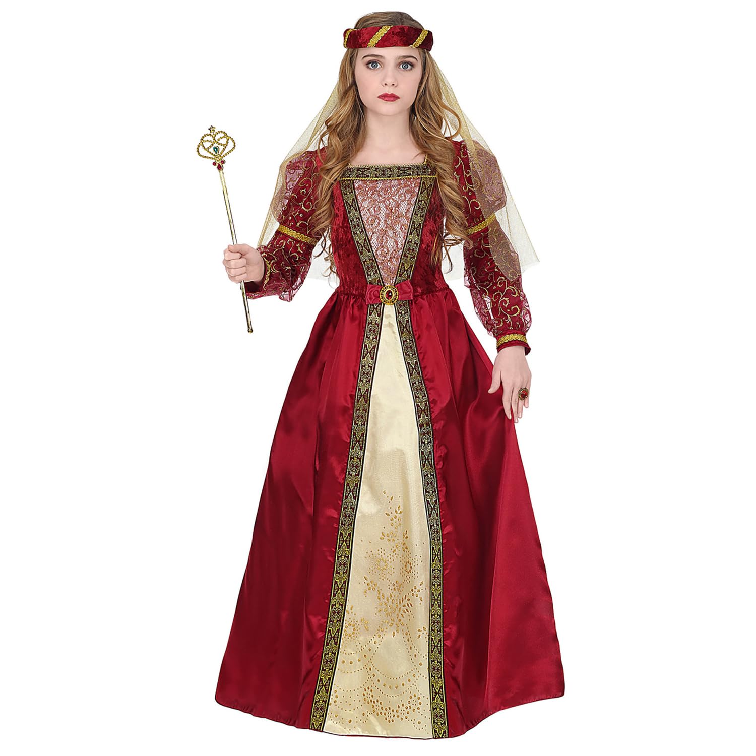 W WIDMANN MILANO Party Fashion - Children's Costume Medieval Princess Dress Queen Castle Lady Fancy Dress Costumes - Image 3