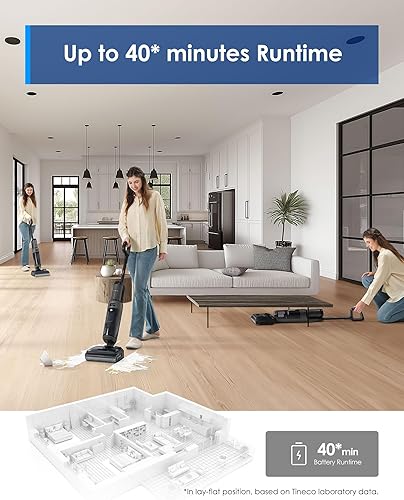 Miniatura 8 de Tineco Floor ONE i6 Aspiradora elástica en seco y húmedo, aspiradora y trapeadora todo en uno, potente succión de 20 kpa, hasta 40 minutos de tiempo