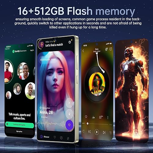 Miniatura 5 de I25 Ultra Smartphone de 16 GB+512 GB Android 14, pantalla FHD+ de 6.99 pulgadas, batería de 7000 mAh, cámara dual de 108 MP+68 MP, lápiz óptico