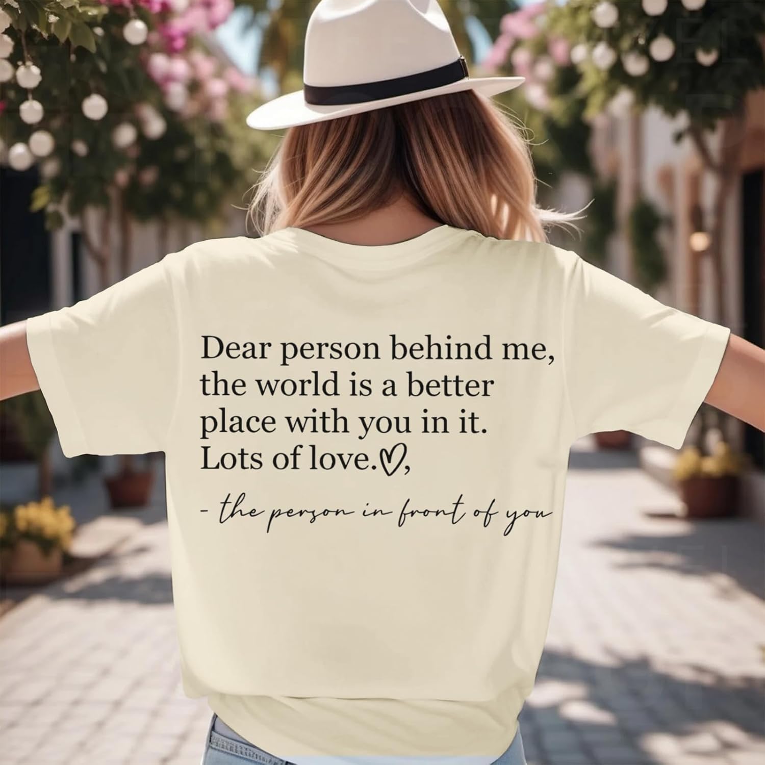 You are Enough Dear Person Behind Me Shirt Women Mental Health Matters Inspirational Tshirts Positive Tees Tops - Image 3