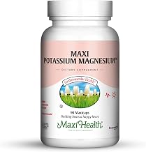 Maxi Health Potassium Magnesium - Energy Support - Heart & Muscle Formula - 90 Capsules - Kosher (Pot)