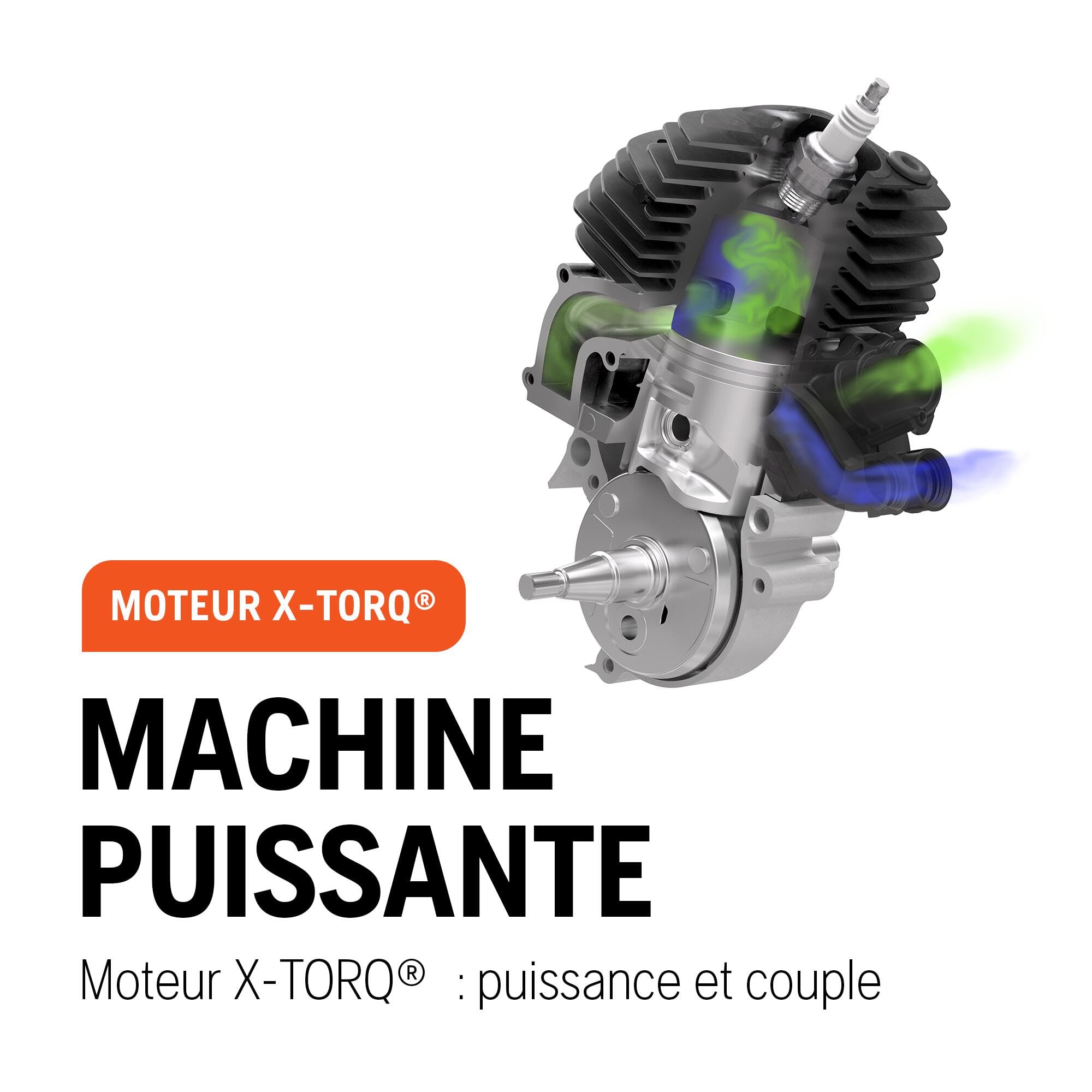 Husqvarna 135 Mark II : Tronçonneuse thermique 38 cm³ X-Torq®, guide 35 cm, LowVib®, Smart Start®, Air Injection™. Idéale pour la coupe de bois de chauffage, l’élagage et l’entretien du jardin.