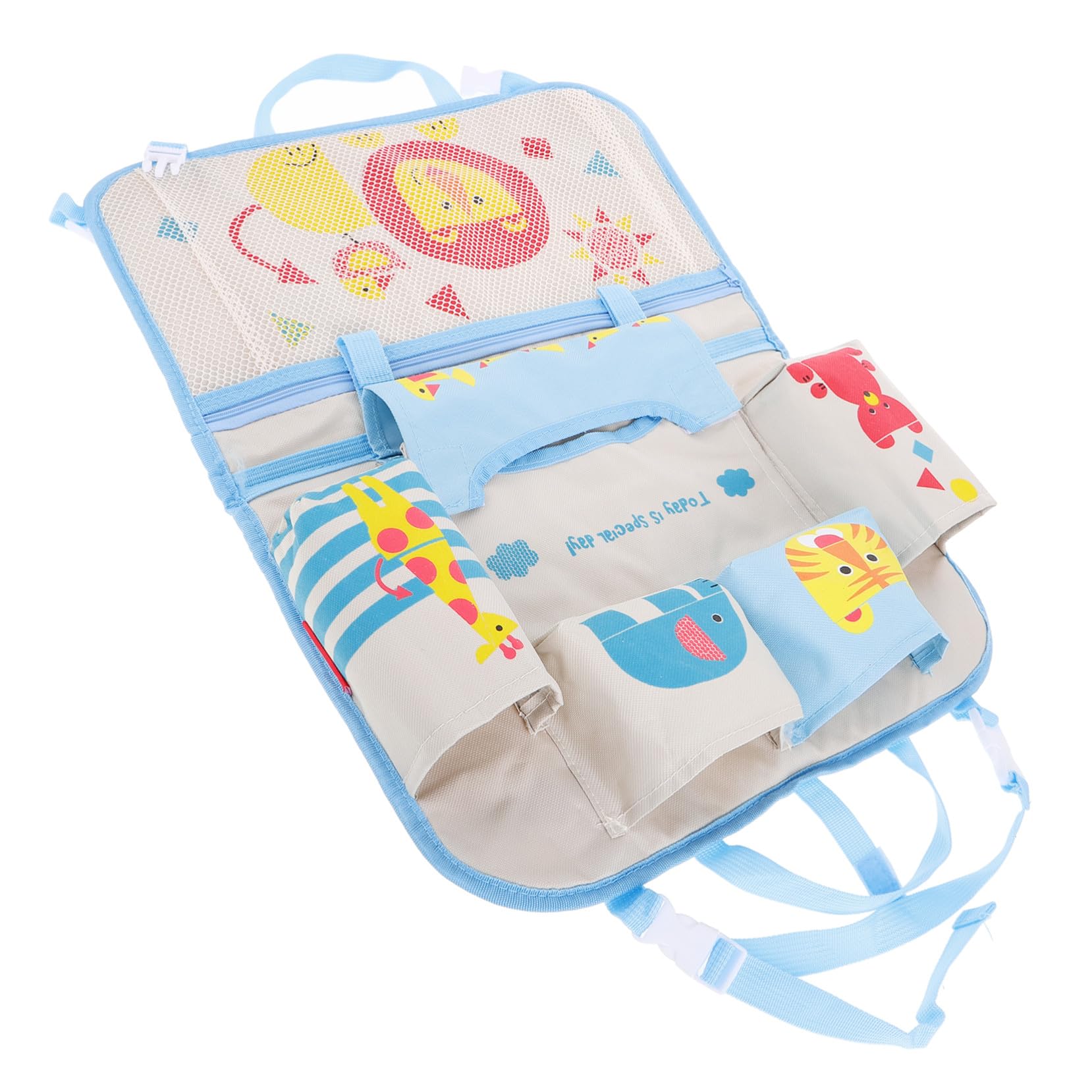 Bolsillo Trasero de Coche Organizador de Asiento con Bolsillos Portabotellas y Almacenamiento para Juguetes para Viajes Familia