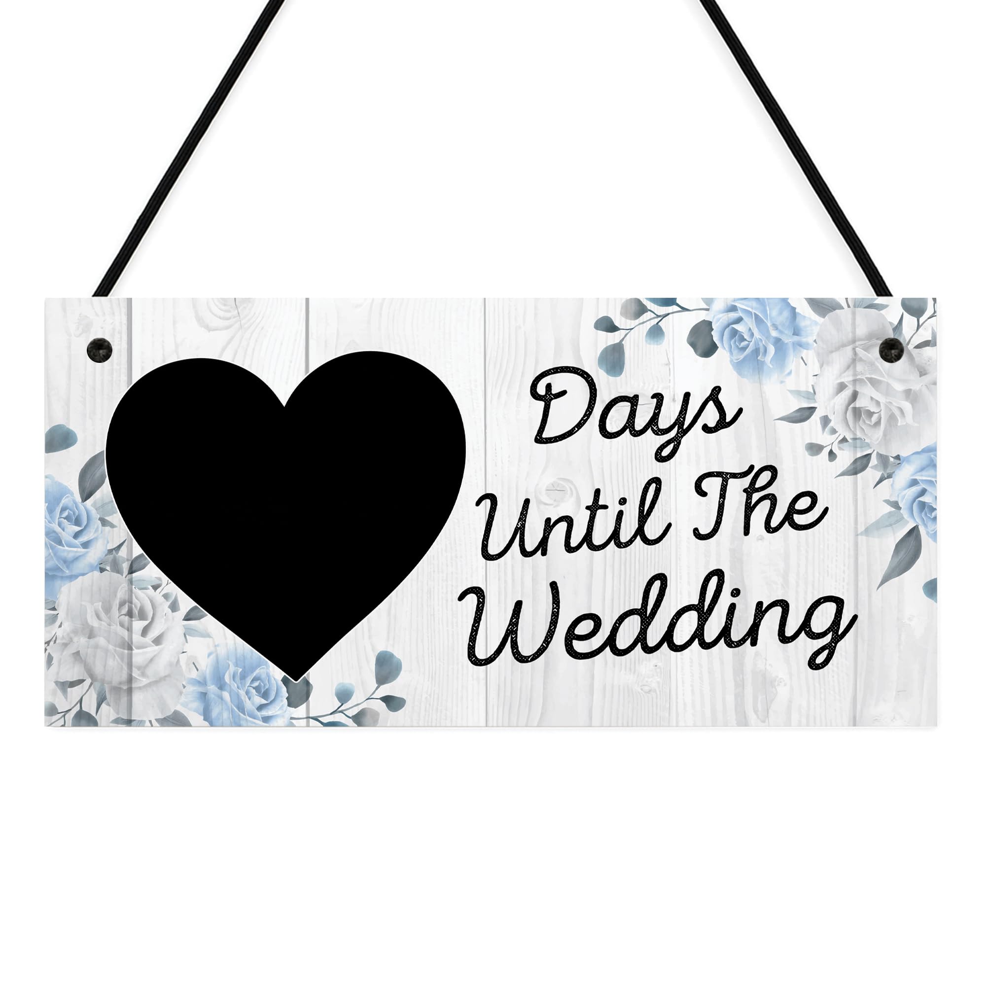Red Ocean Wedding Countdown Plaque Days Until The Wedding Sign Bridal Shower Gifts For Bride To Be Novelty Decor Plaques For Couple Finace Finacee