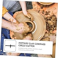 Vista 5 de EXCEART Brújulas de grabado, herramientas de cerámica de arcilla regla de precisión, regla de corte de cerámica de arcilla regla de corte