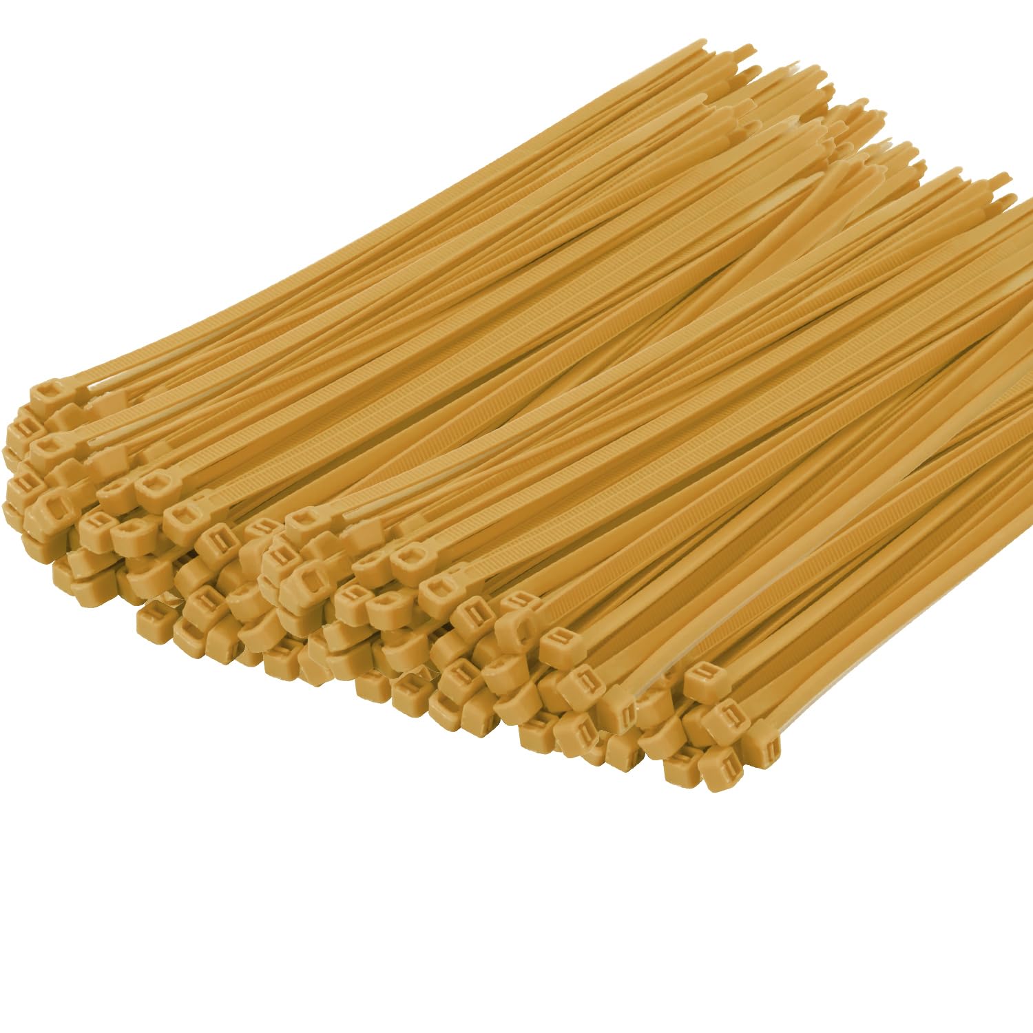Armpow 14 Inch Zip Ties Gold 1000 PCS, 40 Lbs- Heavy Duty Tensile Strength, Nylon PA66 UV Resistant Cable Ties for Indoor and Outdoor Use - Ideal for object bundling and fastening — image 1