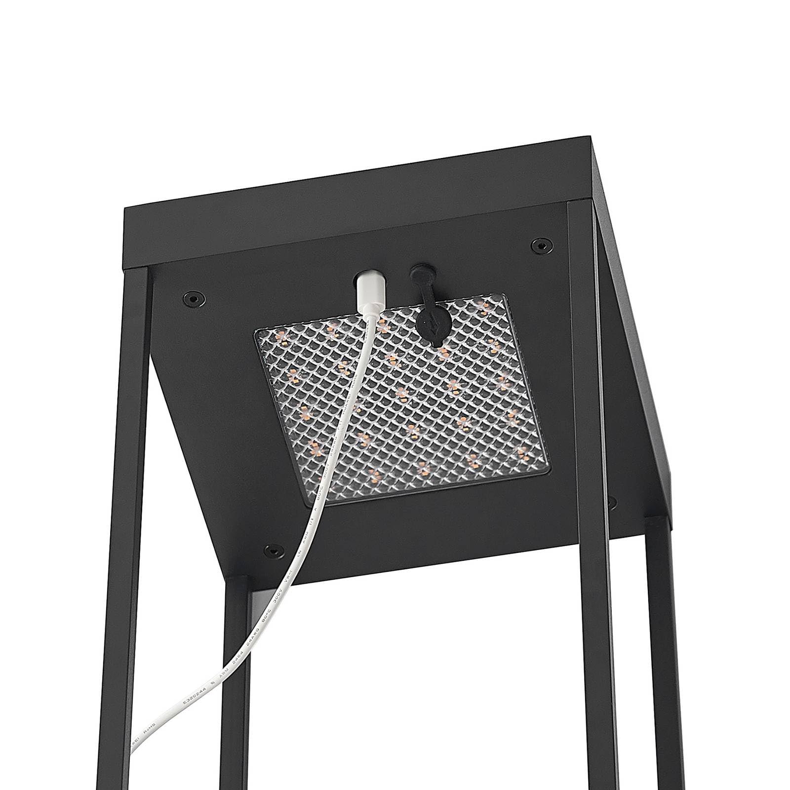Lucande LED Solarleuchten Lynzy dimmbar (Modern) in Schwarz aus Aluminium (1 flammig,) - Solarlampe Solarleuchte Garten