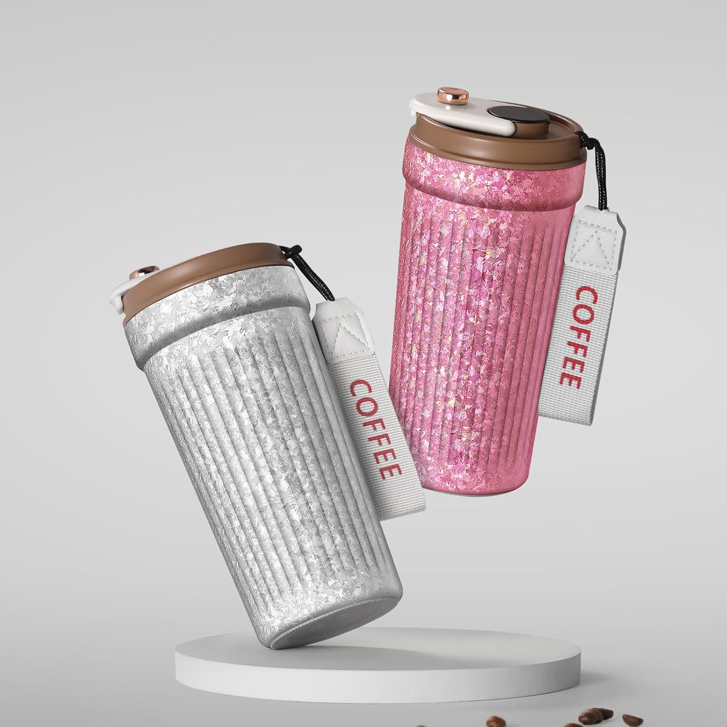 Titanium Travel Coffee/Water Cup,17oz, Leak-Proof Lid Vacuum Insulated Cup for Hot/Cold Drinks - Keeps Coffee, Tea, Beer Temperature | Gift Box Ready (Silver) - Image 8