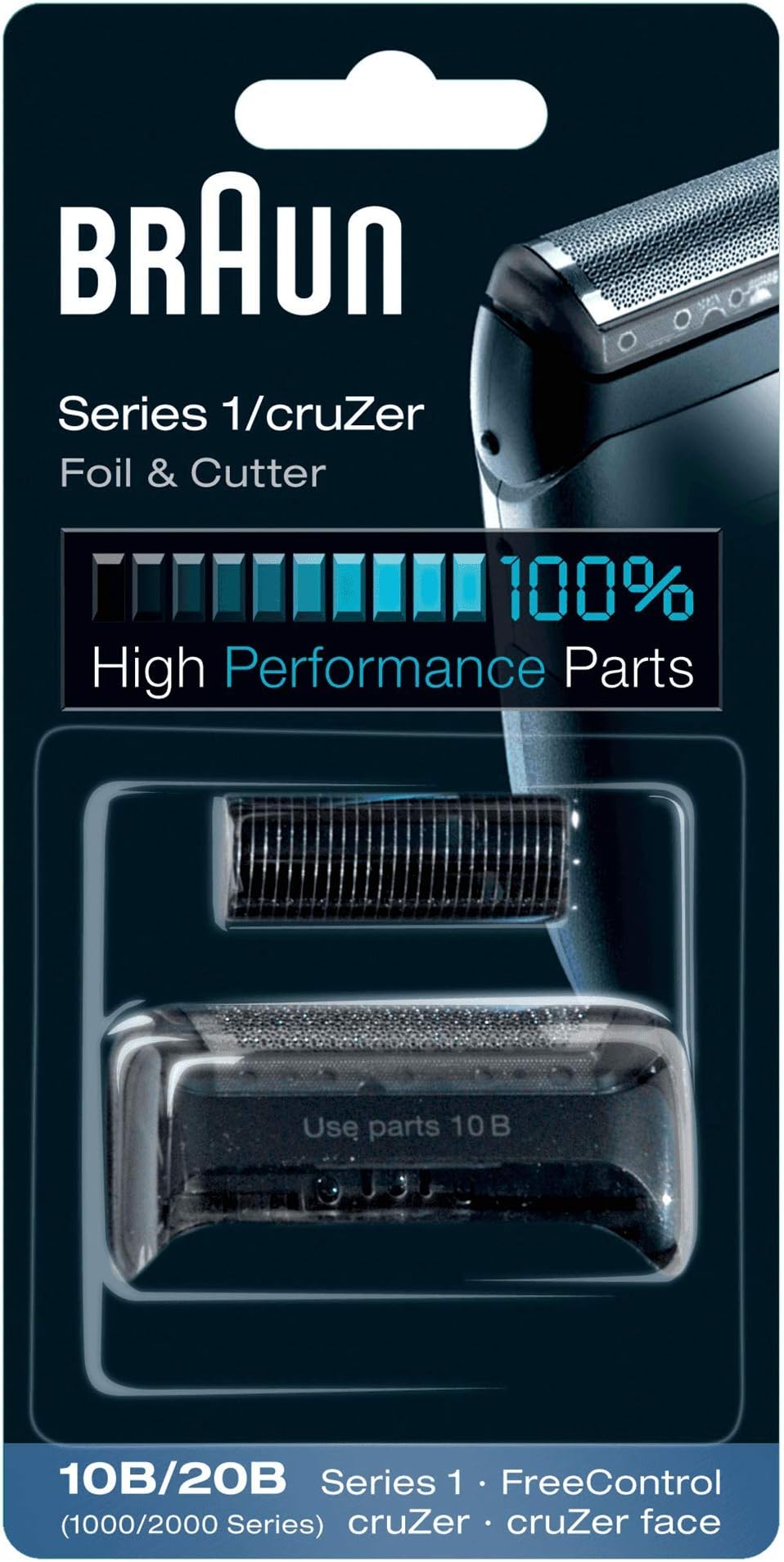 Series 1 Electric Shaver Replacement Foil and Cutter, Maintain Peak Performance, Compatible With Cruzer & Series 1 Shavers, 10B/20B, Black