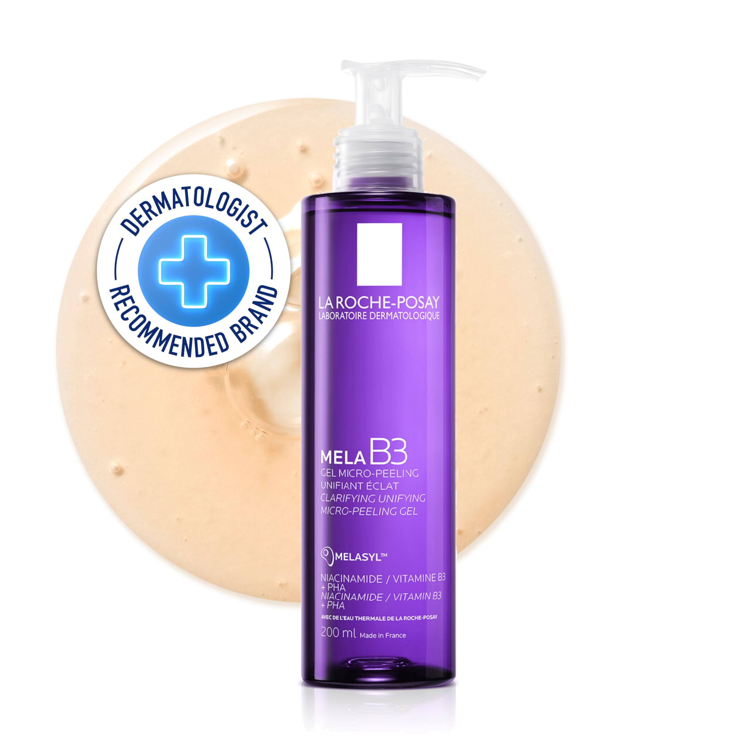 La Roche-Posay Mela B3 Anti-Dark Spots Face Wash for Pigmented skin| Micro-Peeling Exfoliating Anti-Pigmentation Cleanser with Melasyl & Niacinamide, 200 ml-image-22