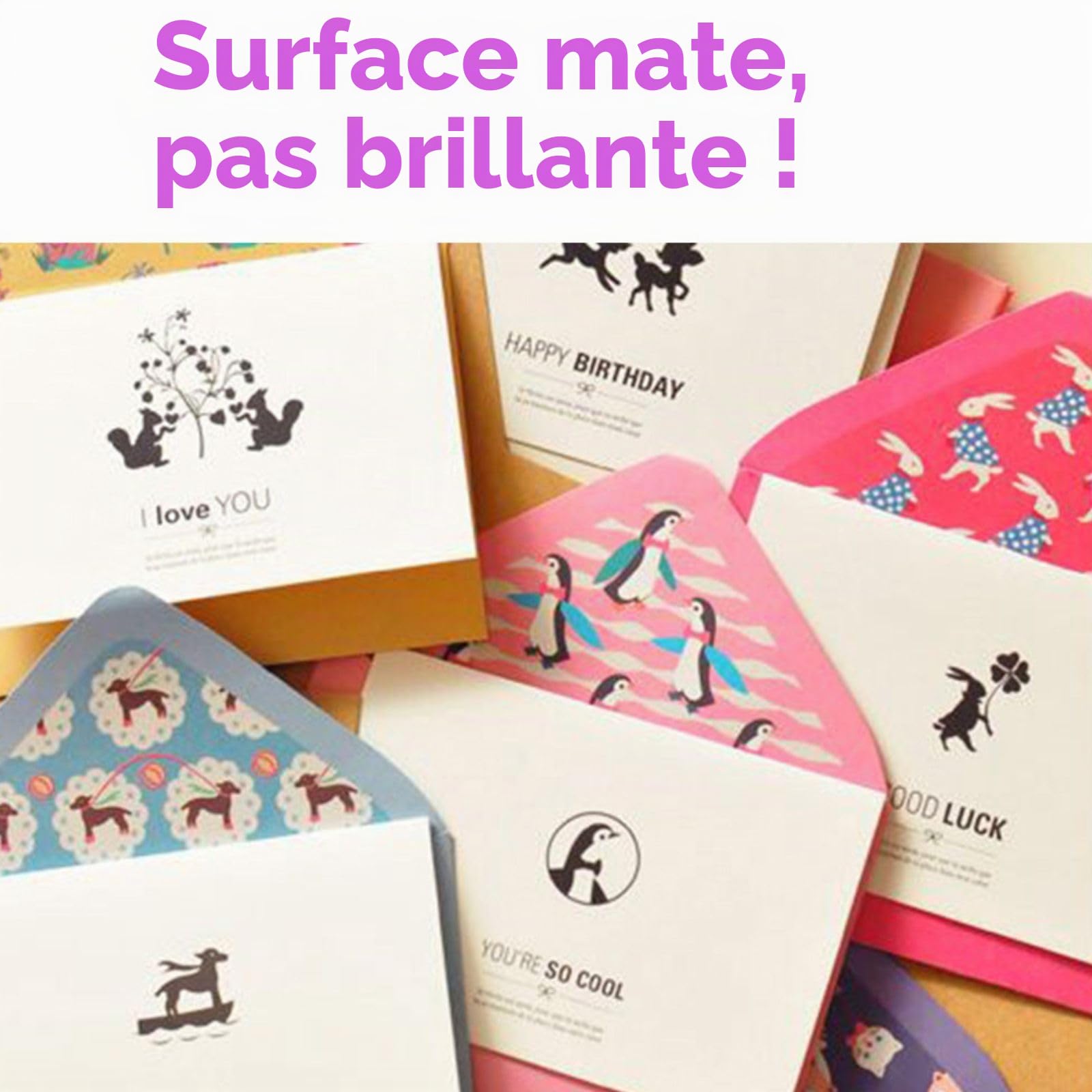 A4 100 Feuilles 260gsm Épais Double Face Papier Photo Mat Papier d'Impression Jet d'encre Carte Recto Verso