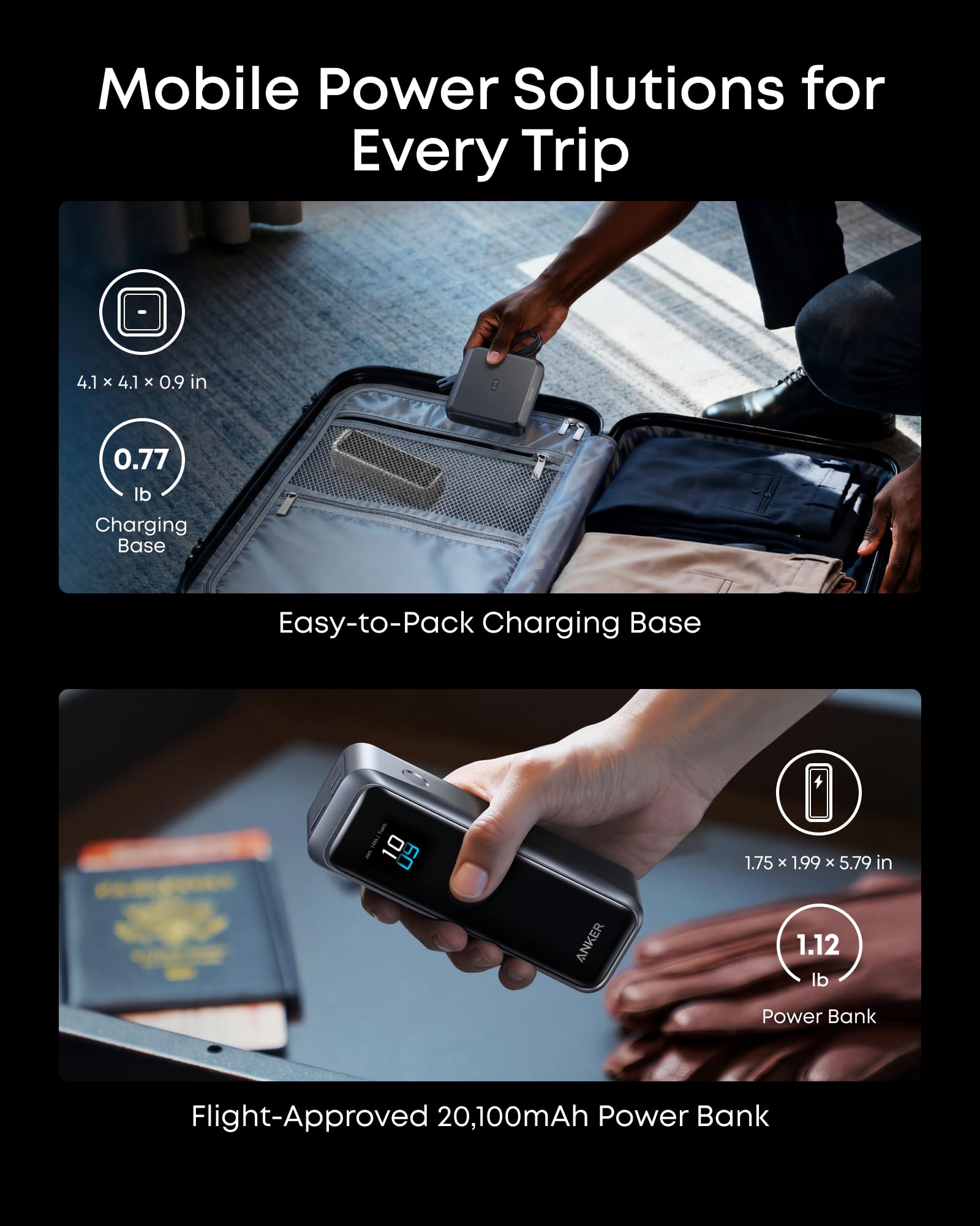 Anker Prime Power Bank 20100mAh a 3 Porte con Uscita 220W