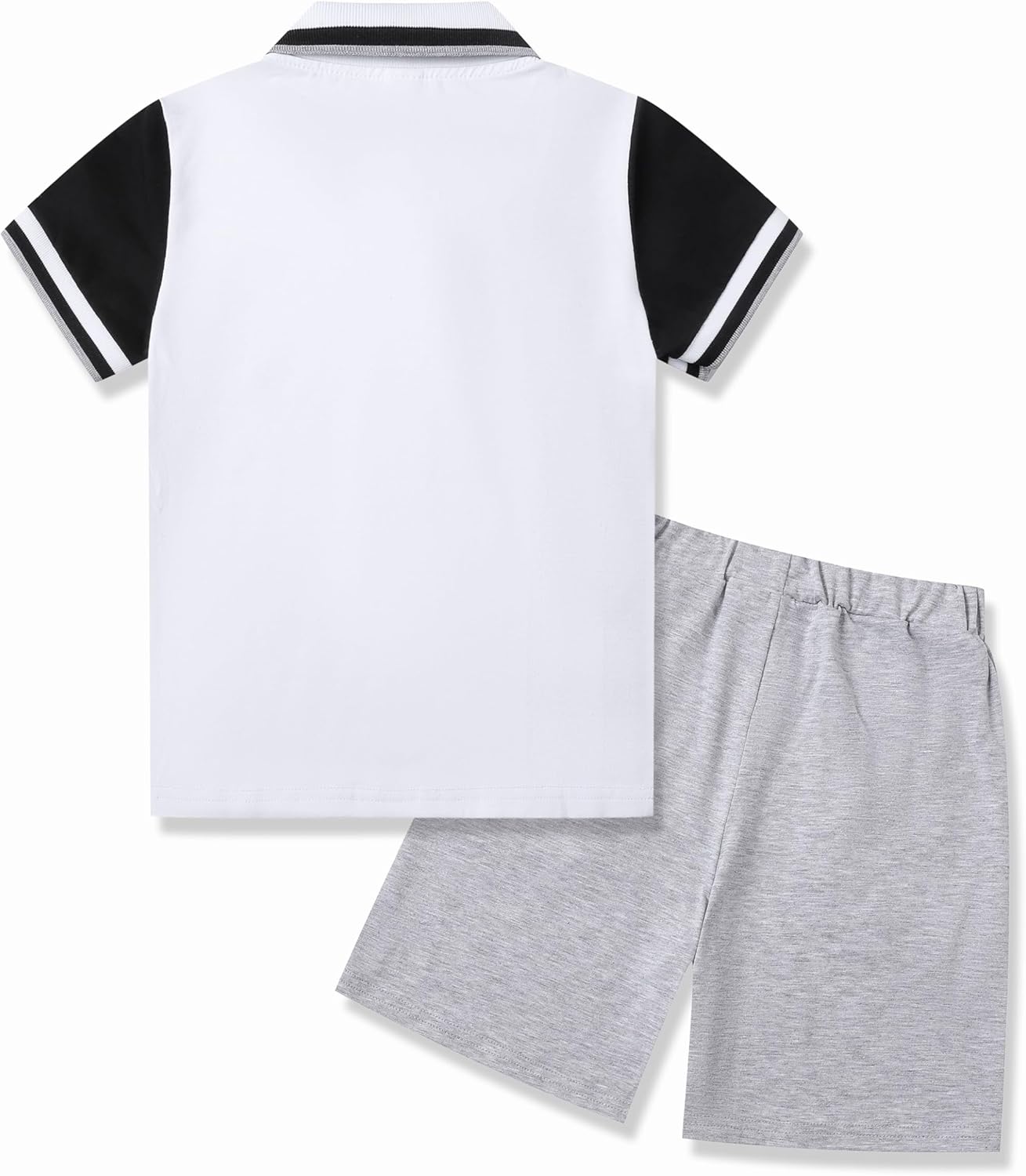 Kids Tween Boy Clothes Colorblock Polo Shirt + Shorts 2Pcs Summer Clothing Set, Size 6-12 Years - Image 7
