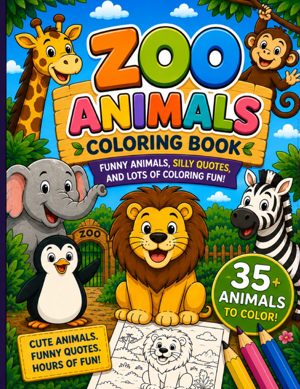 Zoo Animals Coloring Book