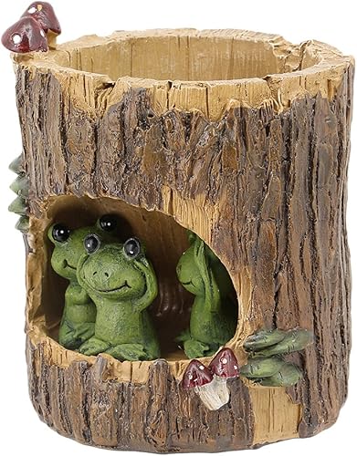 Vista 12 de Segreto Macetas creativas con agujeros de drenaje, jarrón de resina para decoración del hogar para suculentas, flores, cactus, decoración de Erizo