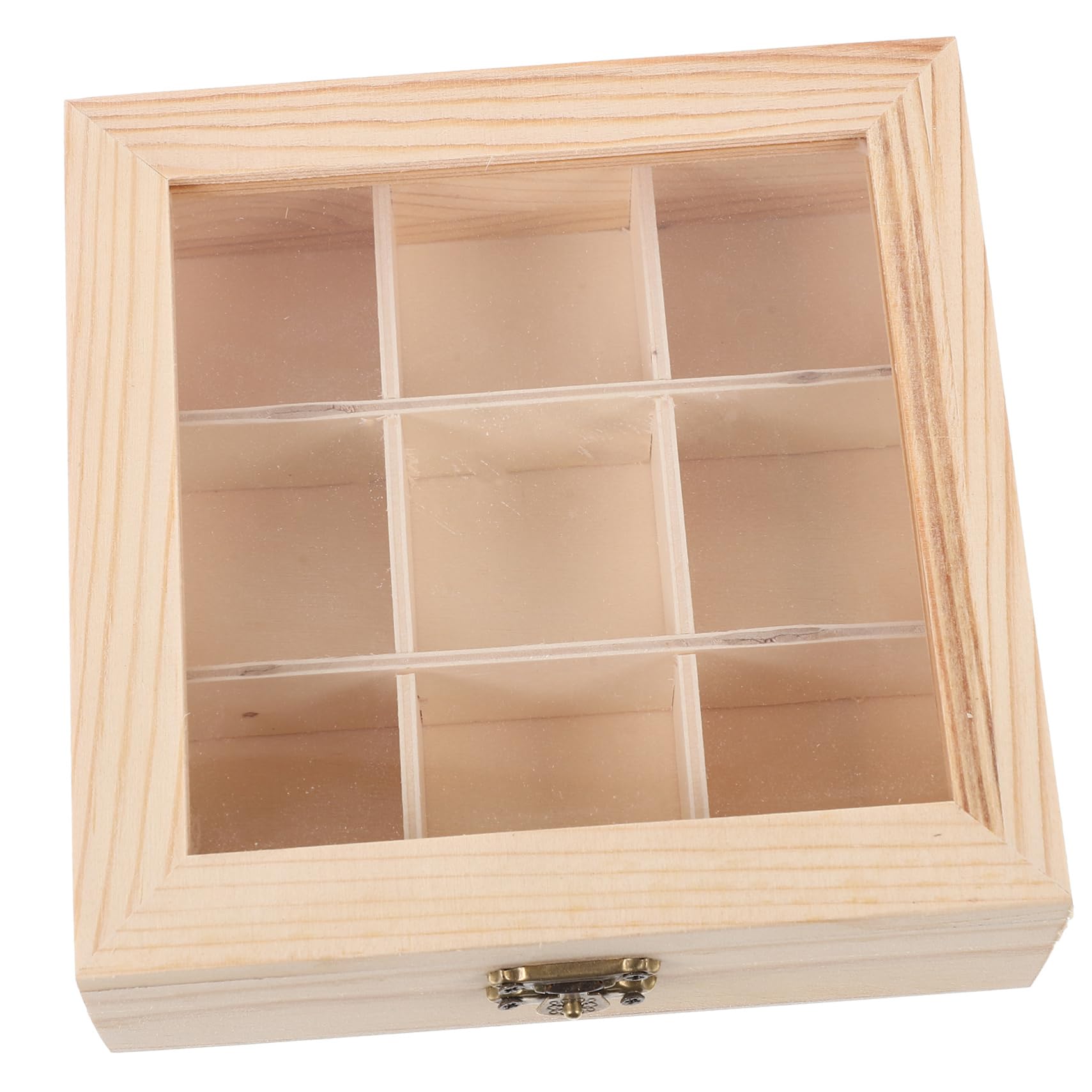 Angoily Tea Bag Holder Organizer Wooden Tea Bag Storage Box Organizer Smooth Edges Multi-compartment Design Home Office Use